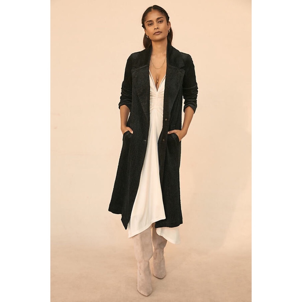Anthropologie Corduroy Duster Jacket Size 2 New w Tags